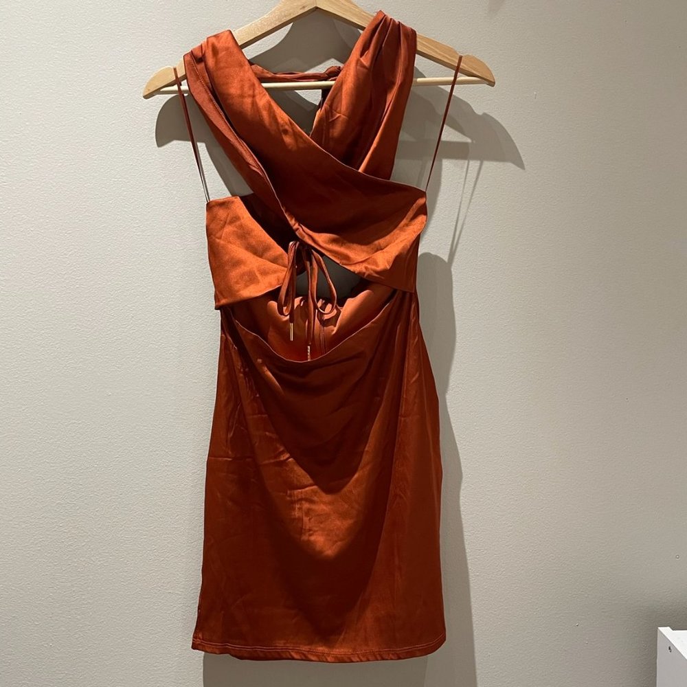 Fashion Nova "Falling Into Satin" Mini Dress